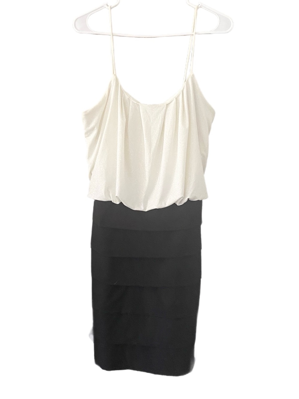 Enfocus Studio Black & White With Glitter Sleeveless Mini Dress Size 12 - Picture 2 of 5